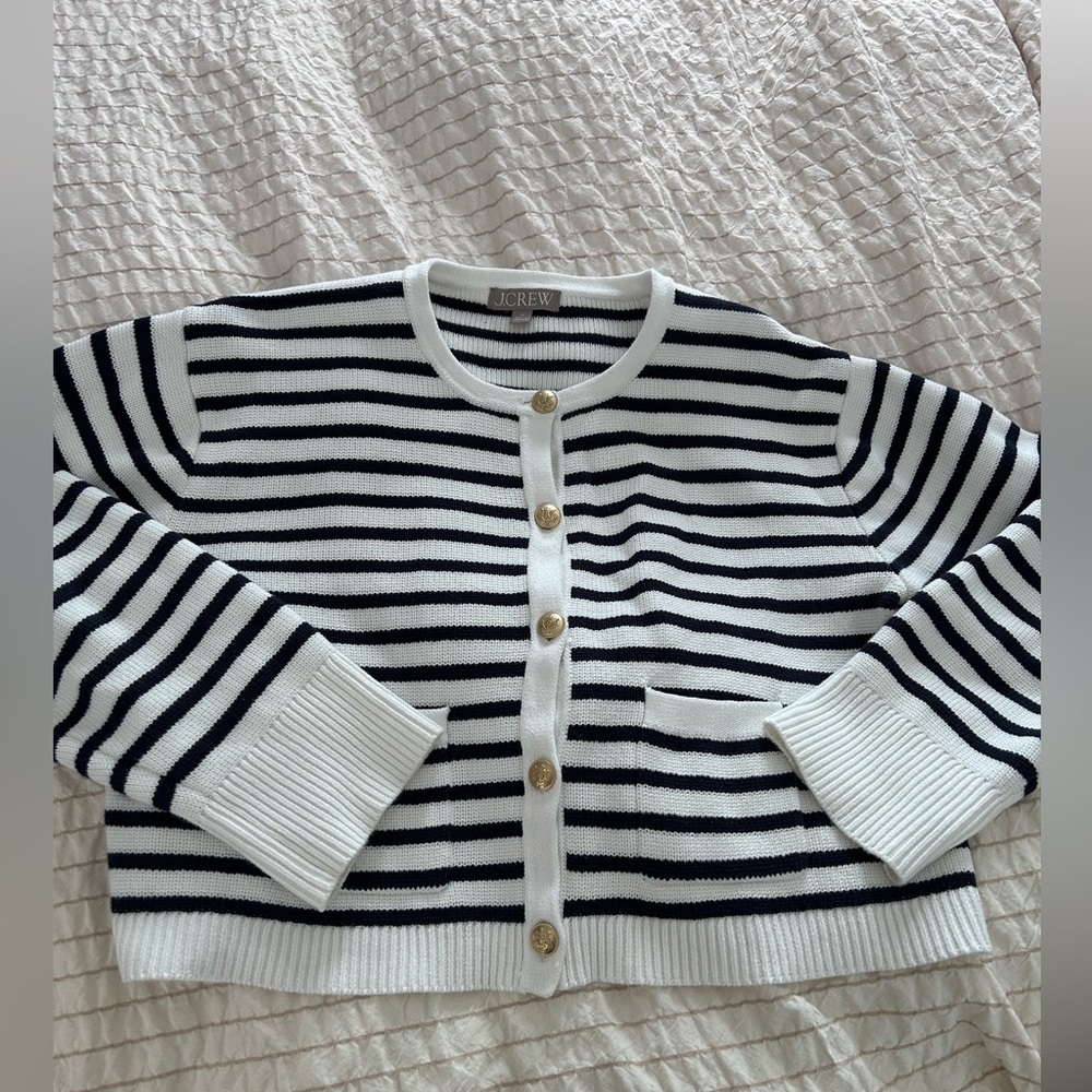 Jcrew cotton striped sweater